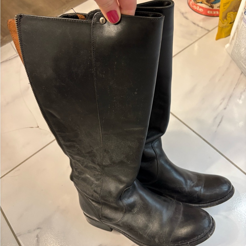Frye Black Melissa Button Boots
